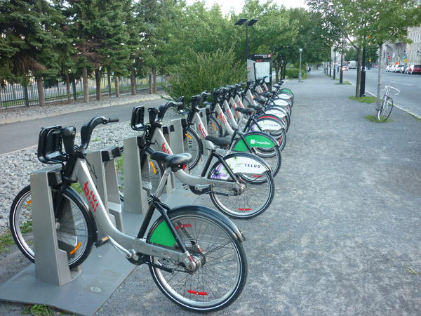 A Bixi station in the Old City