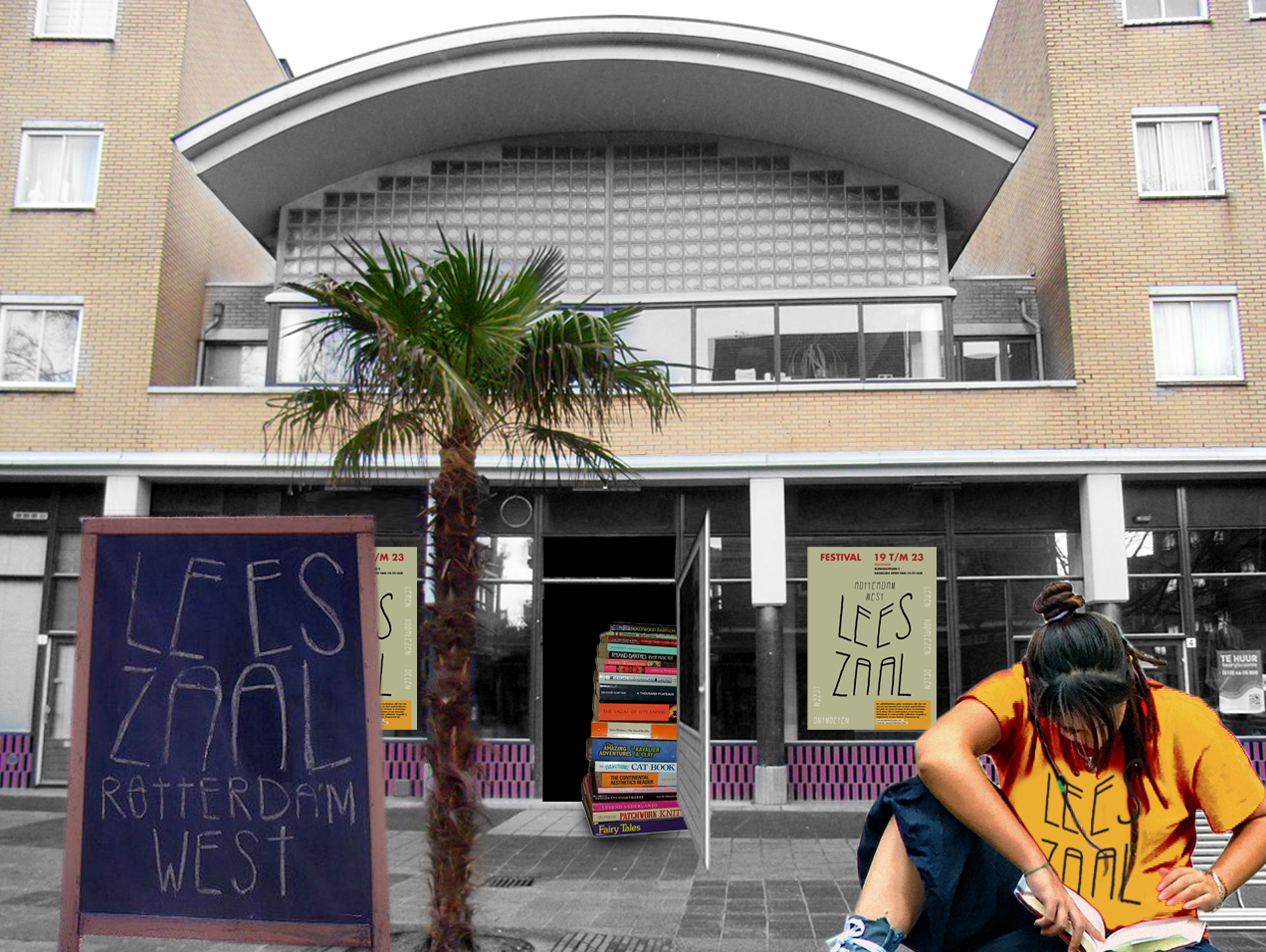 A mock-up of the building we will be using for our Reading Room Festival (made by Karin ter Laak)