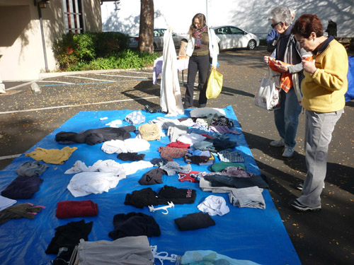 Clothing swap at TPA's Holiday Expo. Photo by Sven Eberlein