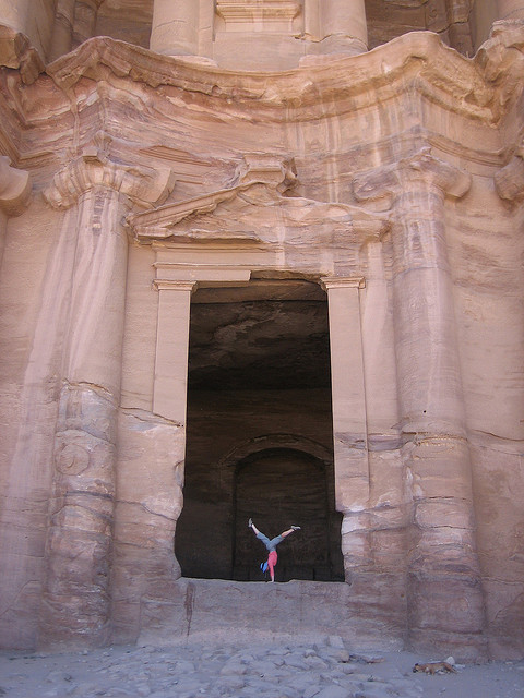Handstand at Petra, Jordan.