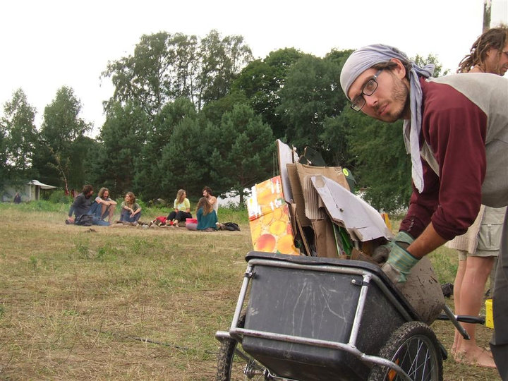 elf Pavlik at the Ecotopia gathering in Germany in 2010. His project was to help create zero waste. Photo by Wam Kat.
