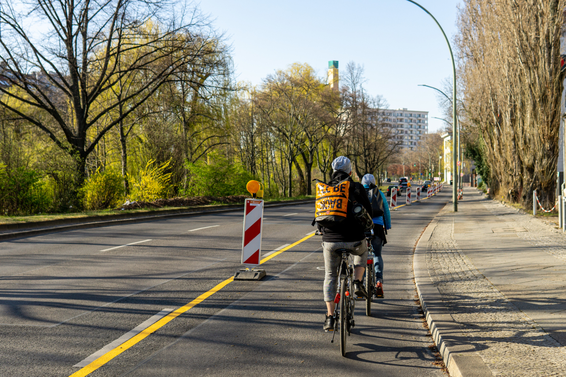 Pop-up bike lanes are one example of guerrilla or "tactical" urbanism, community-led short-term solutions to long-standing urban issues like transit and pedestrian safety. Credit: Peter Broytman | guerilla urbanism
