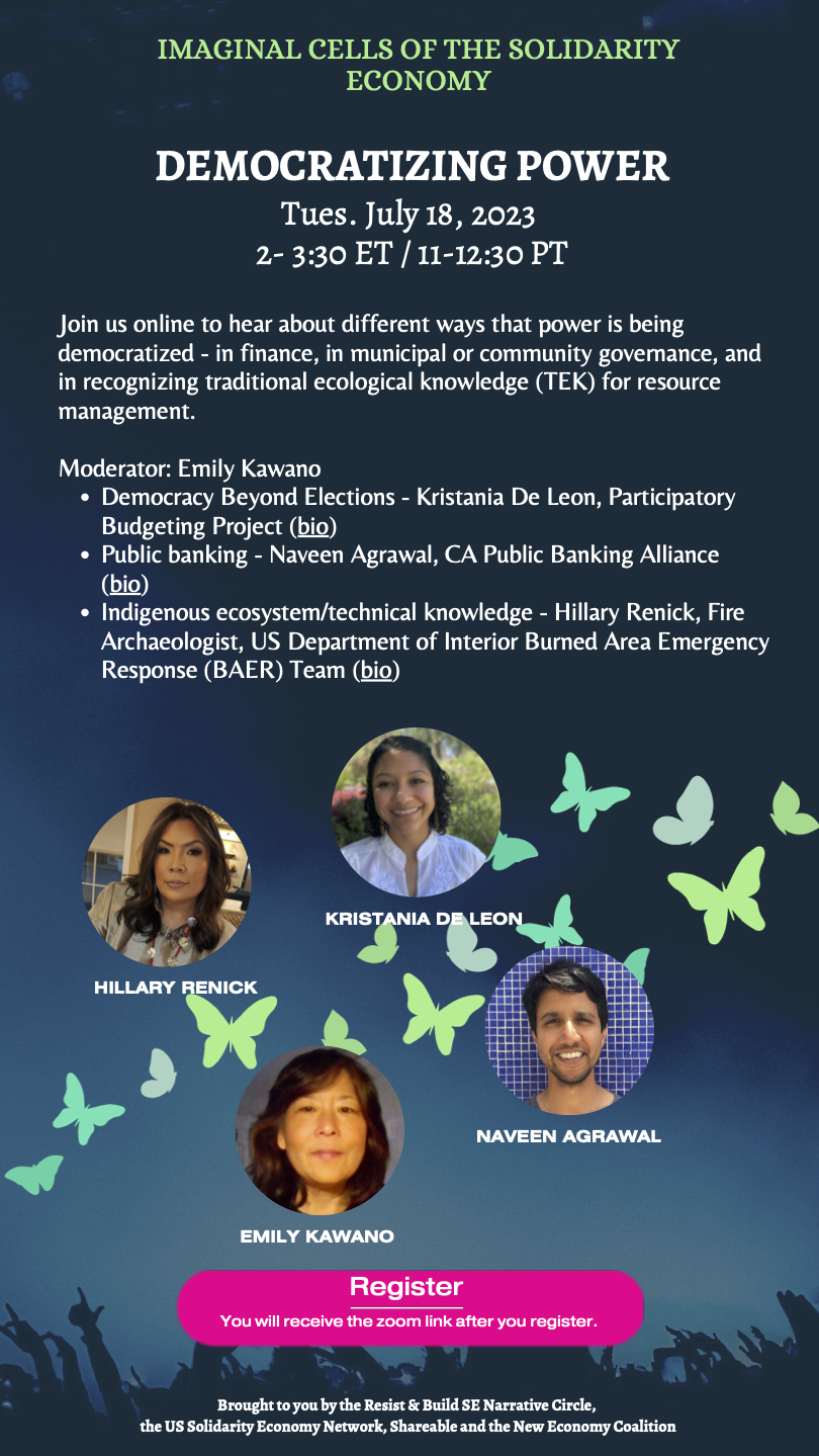 IMAGINAL CELLS OF THE SOLIDARITY ECONOMY: DEMOCRATIZING POWER