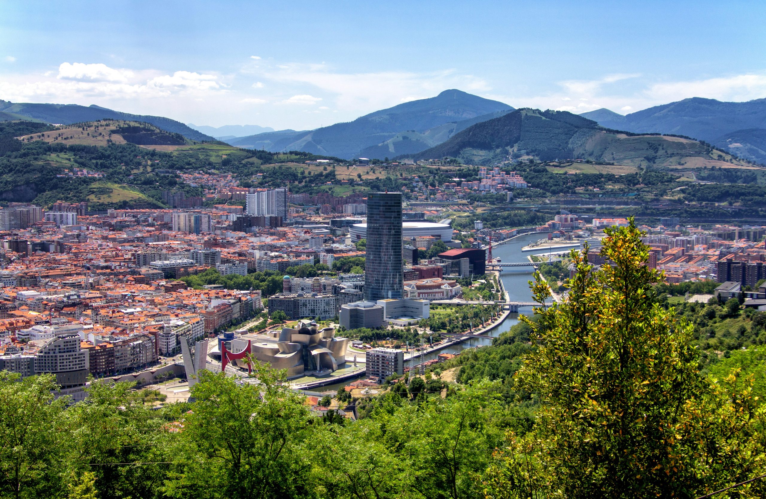 Aerial photo of Bilbao, Spain