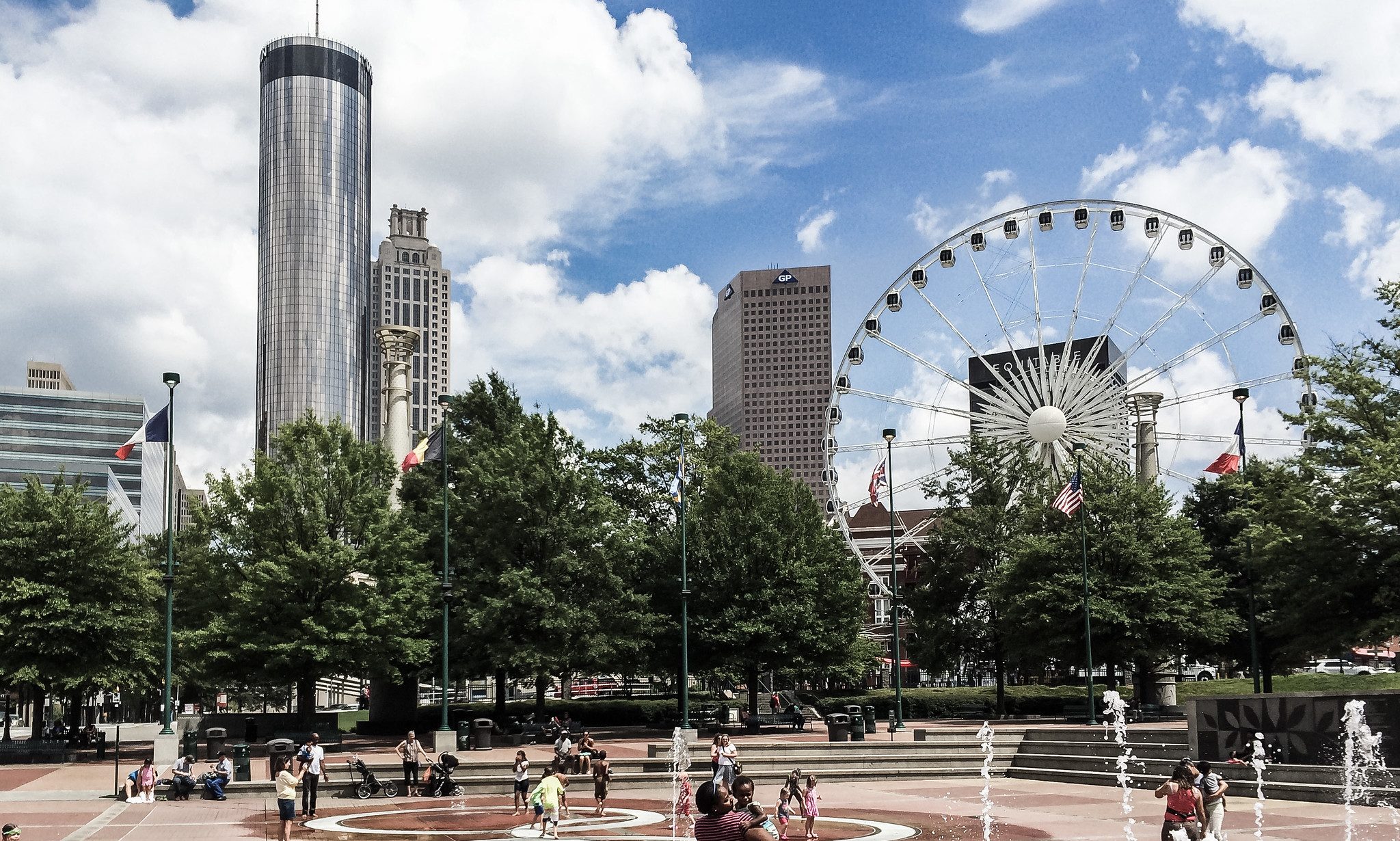 Photo of families at a park in Atlanta, Georgia