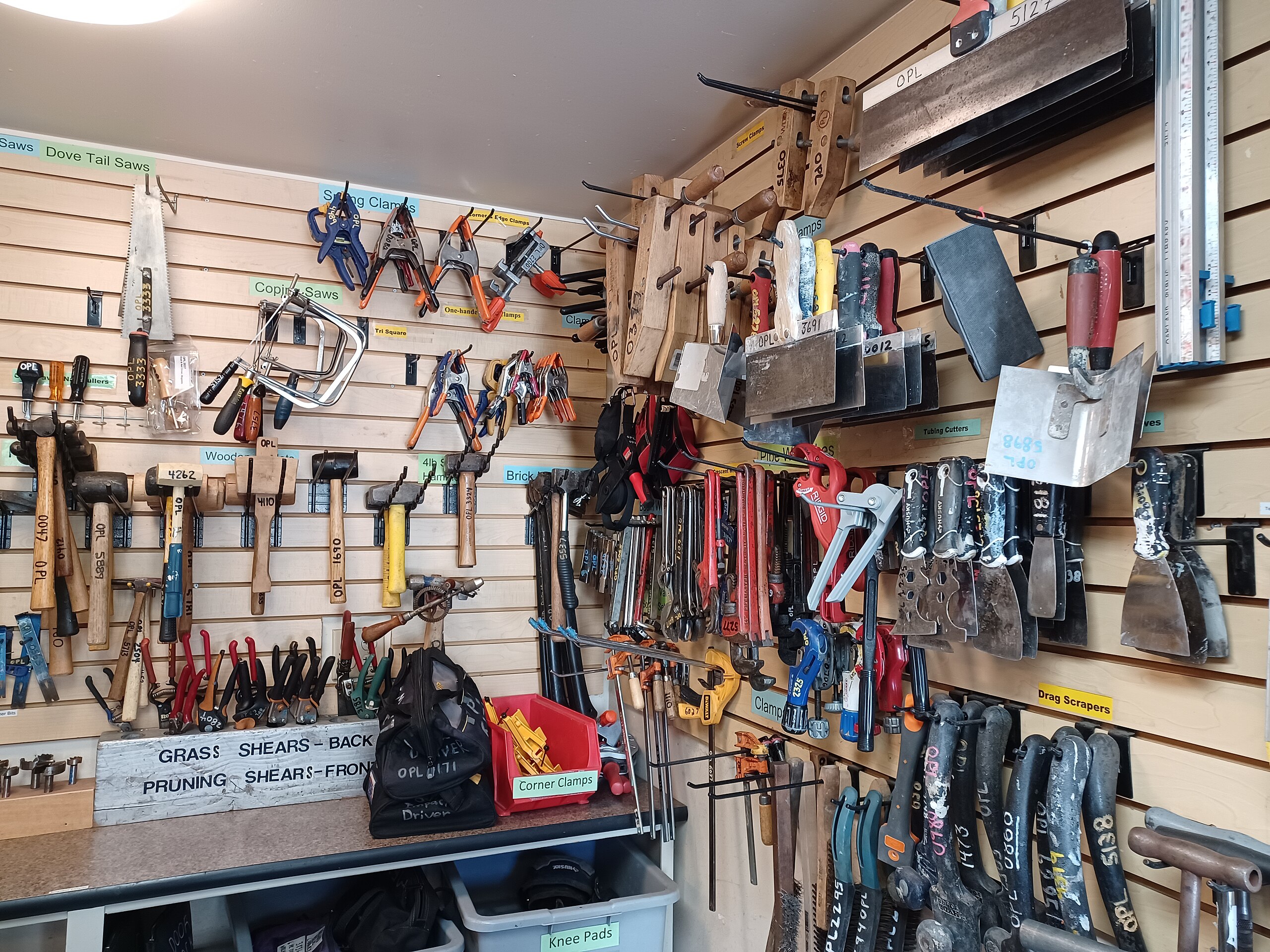 Tools at the Oakland Tool Lending Library, in Temescal, Oakland, California, United States.