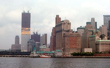 The World Trade Center, seen under construction in July 1970 in New York City