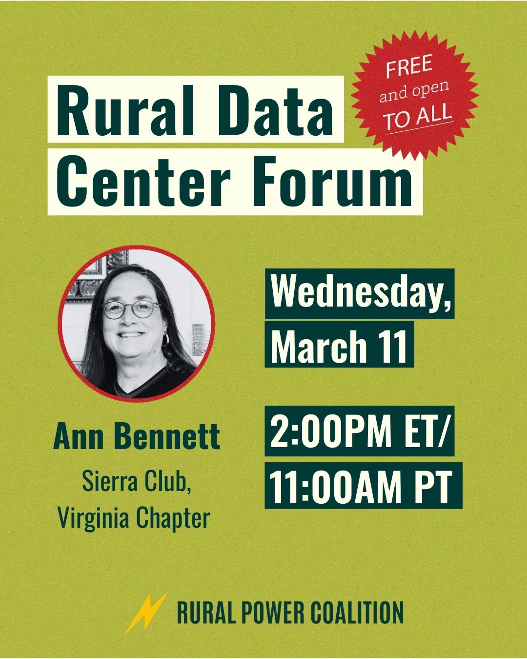Rural Data Center Forum Series- Ann Bennett